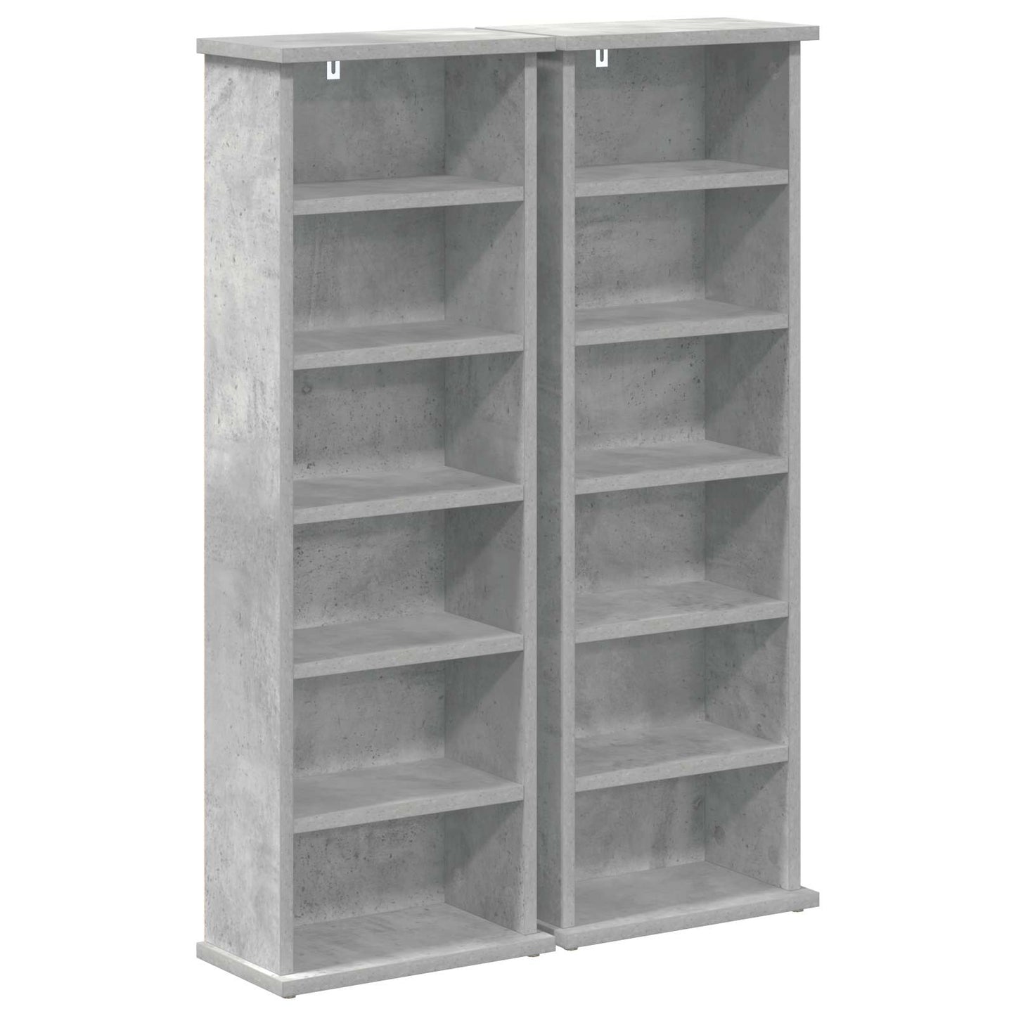 vidaXL CD Cabinet 2 pcs Concrete Grey 32 x 17 x 92 cm Engineered Wood