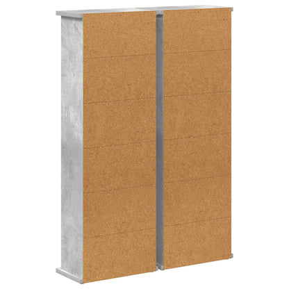 vidaXL CD Cabinet 2 pcs Concrete Grey 32 x 17 x 92 cm Engineered Wood