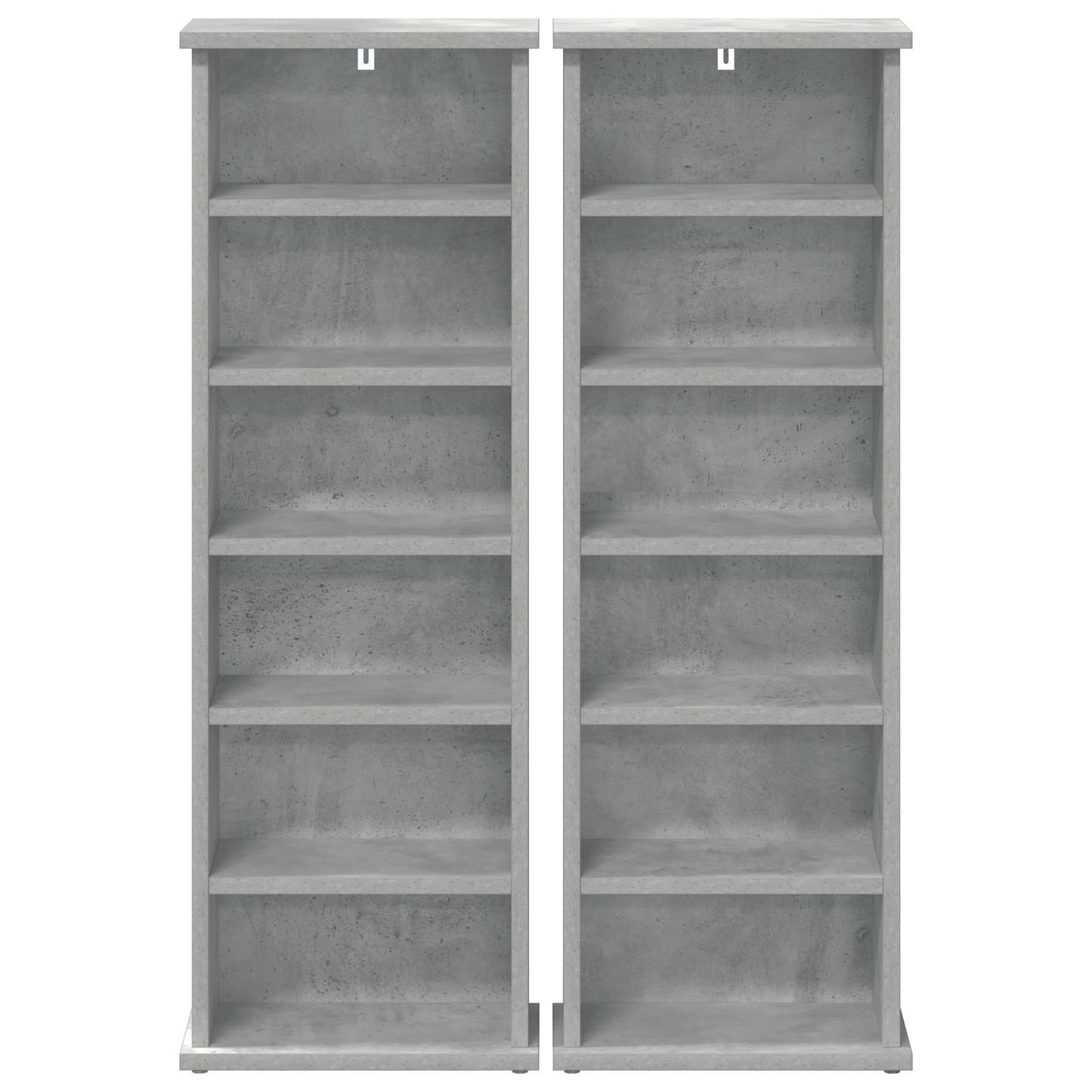 vidaXL CD Cabinet 2 pcs Concrete Grey 32 x 17 x 92 cm Engineered Wood