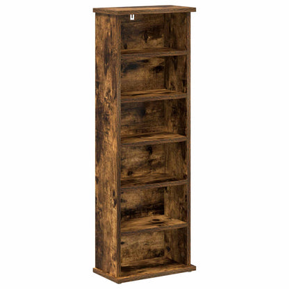 vidaXL CD Cabinet 2 pcs Smoked Oak 32 x 17 x 92 cm Engineered Wood