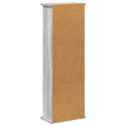 vidaXL CD Cabinet Grey Sonoma 32 x 17 x 92 cm Engineered Wood