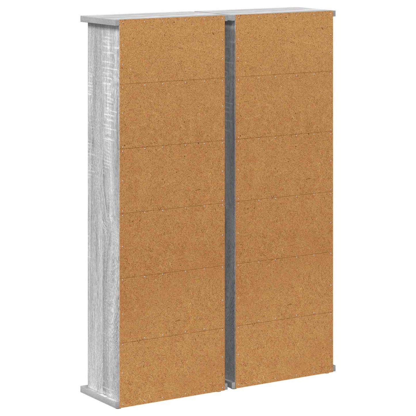 vidaXL CD Cabinet 2 pcs Grey Sonoma 32 x 17 x 92 cm Engineered Wood