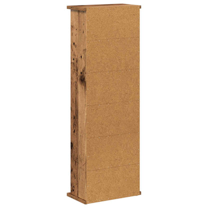 vidaXL CD Cabinet Oak Wood 32 x 17 x 92 cm Engineered Wood