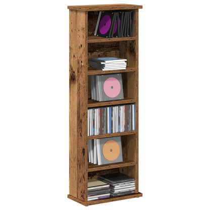 vidaXL CD Cabinet Oak Wood 32 x 17 x 92 cm Engineered Wood