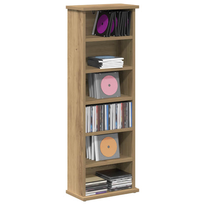 vidaXL CD Cabinet Artisan Oak 32 x 17 x 92 cm Engineered Wood