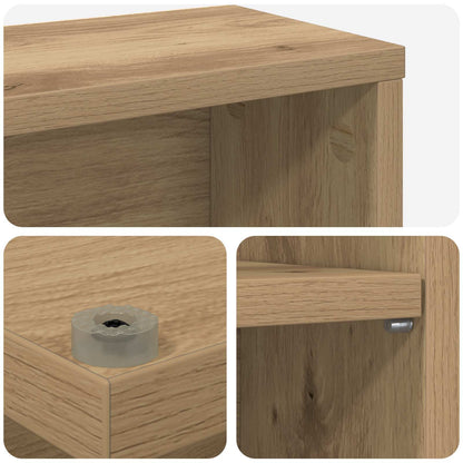 vidaXL CD Cabinet 2 pcs Artisan Oak 32 x 17 x 92 cm Engineered Wood