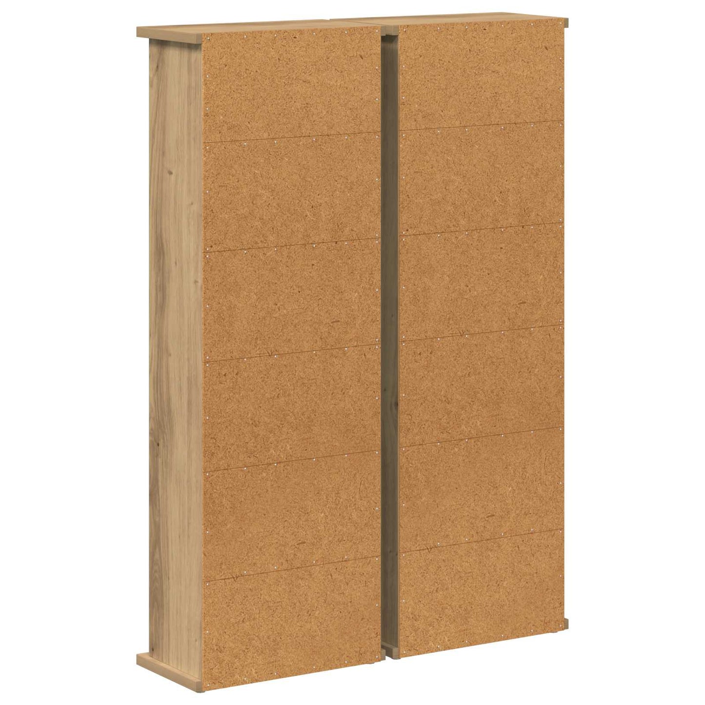 vidaXL CD Cabinet 2 pcs Artisan Oak 32 x 17 x 92 cm Engineered Wood