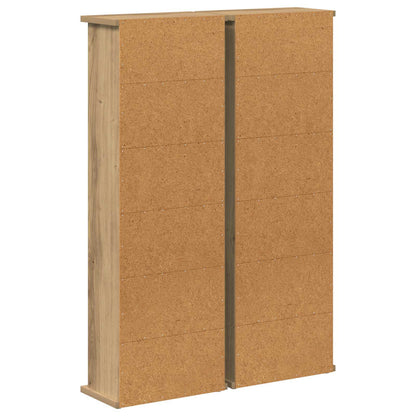 vidaXL CD Cabinet 2 pcs Artisan Oak 32 x 17 x 92 cm Engineered Wood