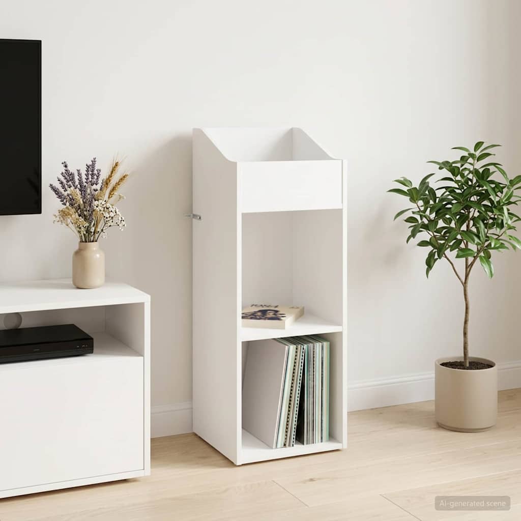 vidaXL Record Cabinet White 36 x 36 x 95.5 cm Engineered Wood