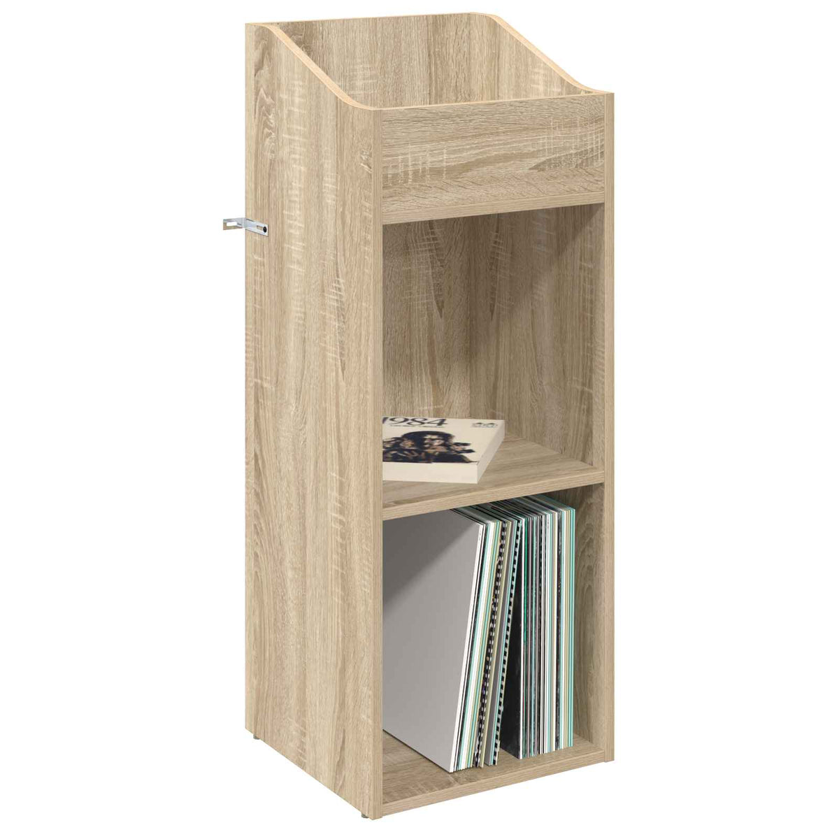 vidaXL Record Cabinet Sonoma Oak 36 x 36 x 95.5 cm Engineered Wood