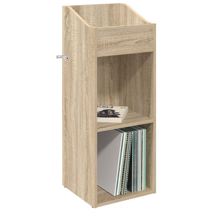 vidaXL Record Cabinet Sonoma Oak 36 x 36 x 95.5 cm Engineered Wood