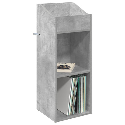vidaXL Record Cabinet Concrete Grey 36 x 36 x 95.5 cm Engineered Wood