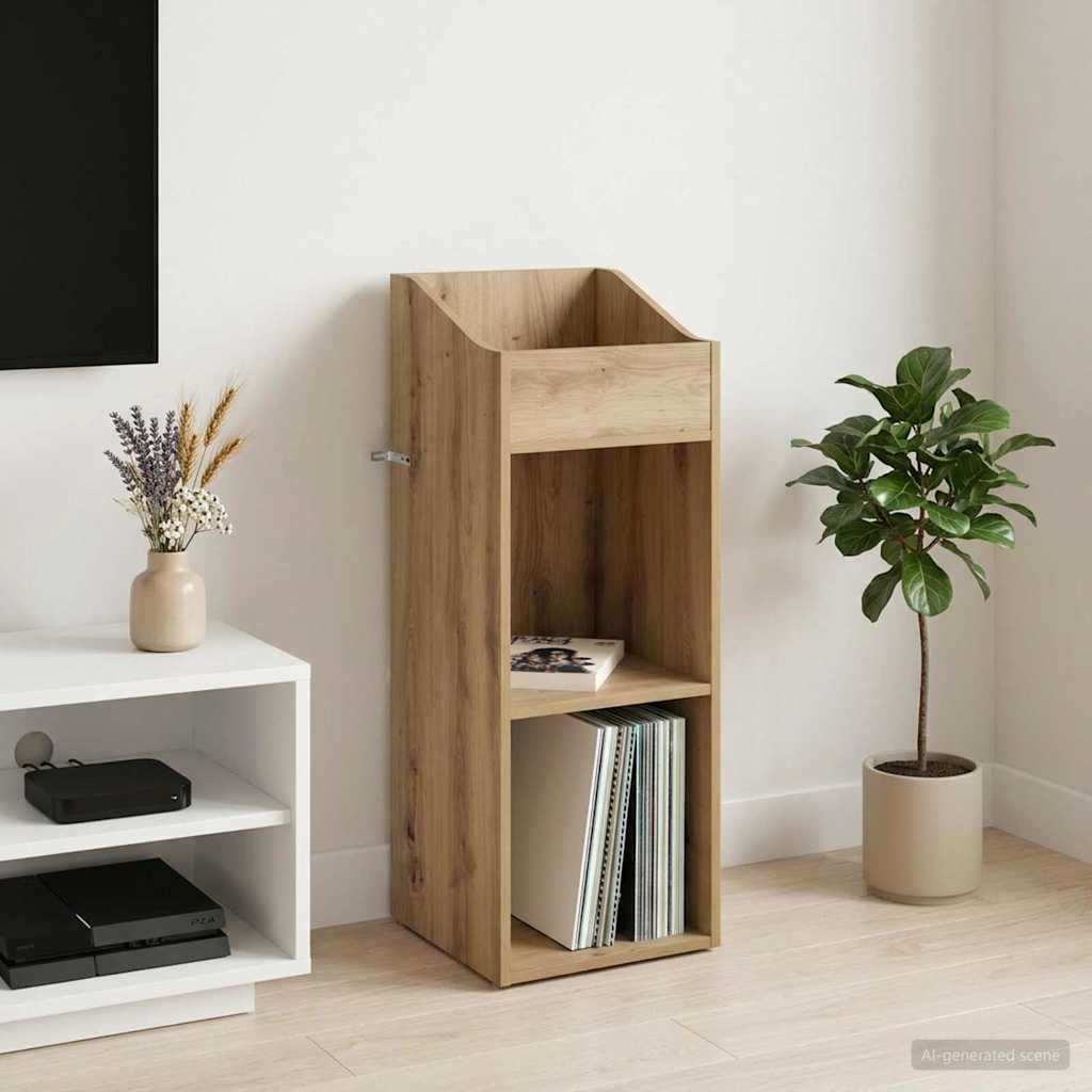vidaXL Record Cabinet Artisan Oak 36 x 36 x 95.5 cm Engineered Wood
