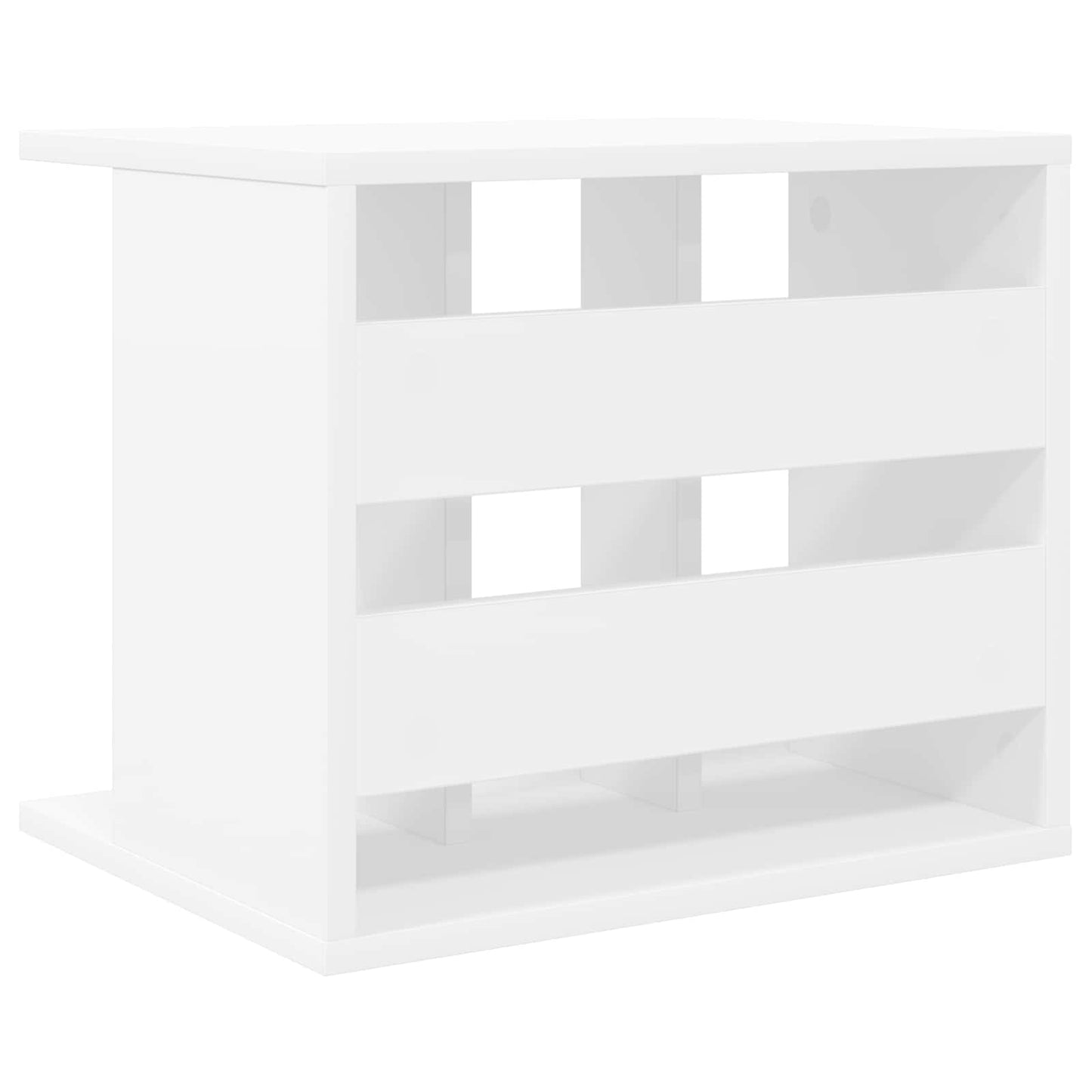 vidaXL Vinyl Record Storage White 42 x 33 x 36 cm Engineered Wood