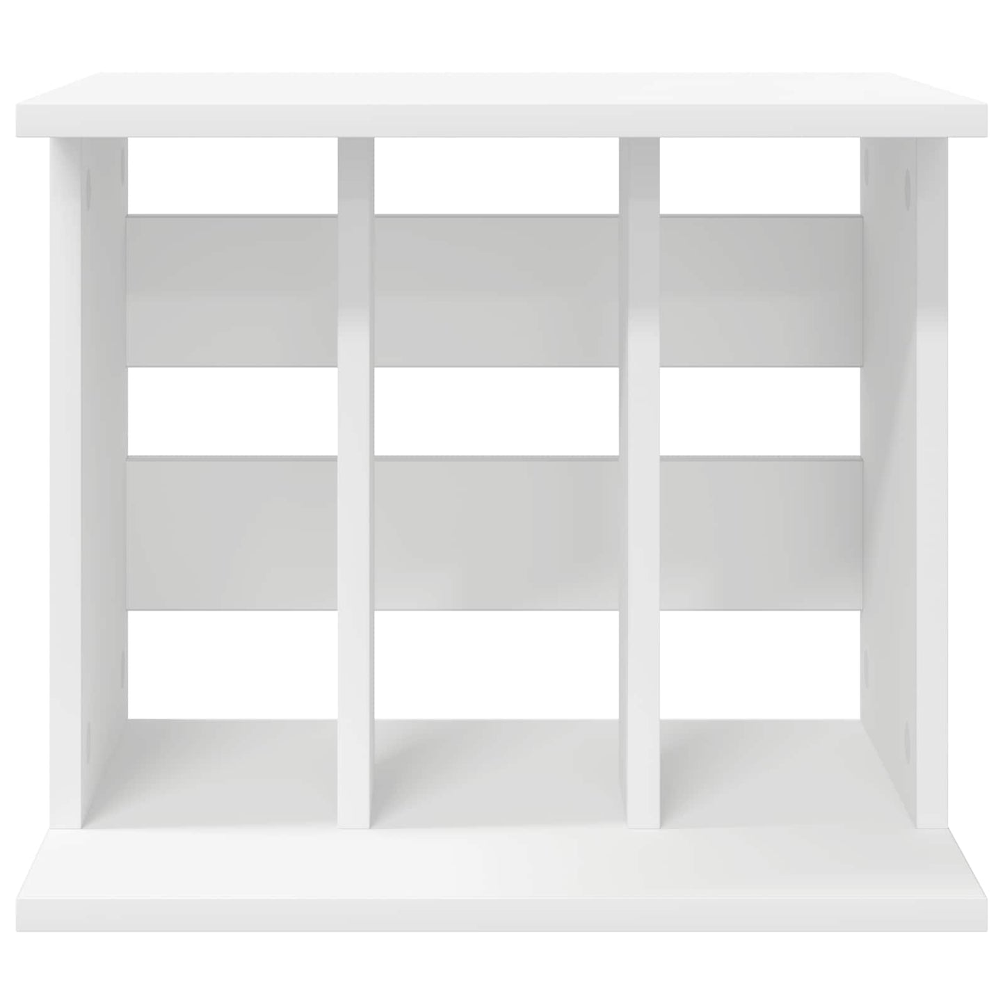vidaXL Vinyl Record Storage White 42 x 33 x 36 cm Engineered Wood