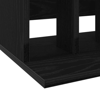 vidaXL Vinyl Record Storage Black Oak 42 x 33 x 36 cm Engineered Wood