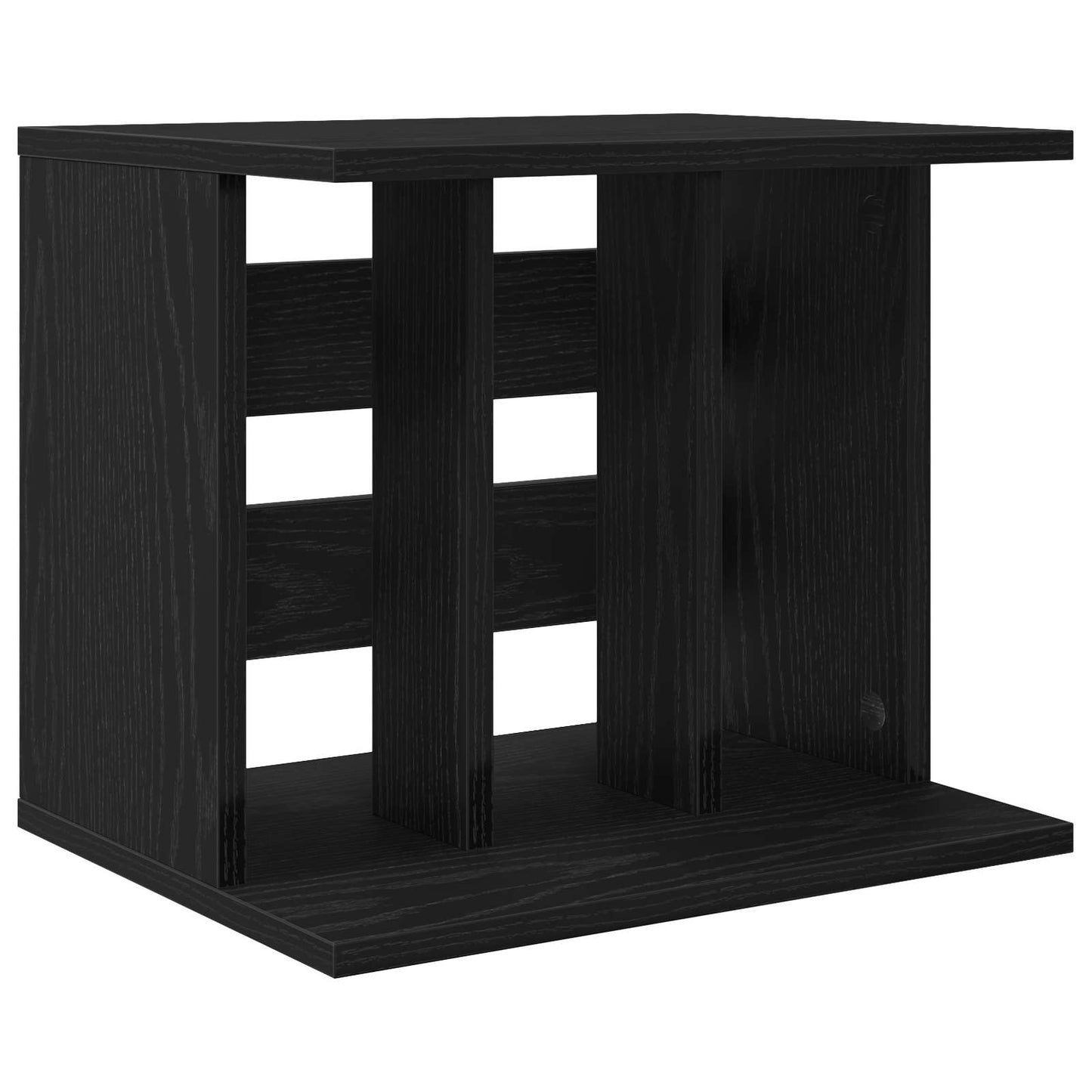vidaXL Vinyl Record Storage Black Oak 42 x 33 x 36 cm Engineered Wood