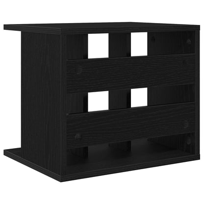 vidaXL Vinyl Record Storage Black Oak 42 x 33 x 36 cm Engineered Wood