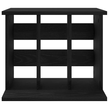 vidaXL Vinyl Record Storage Black Oak 42 x 33 x 36 cm Engineered Wood
