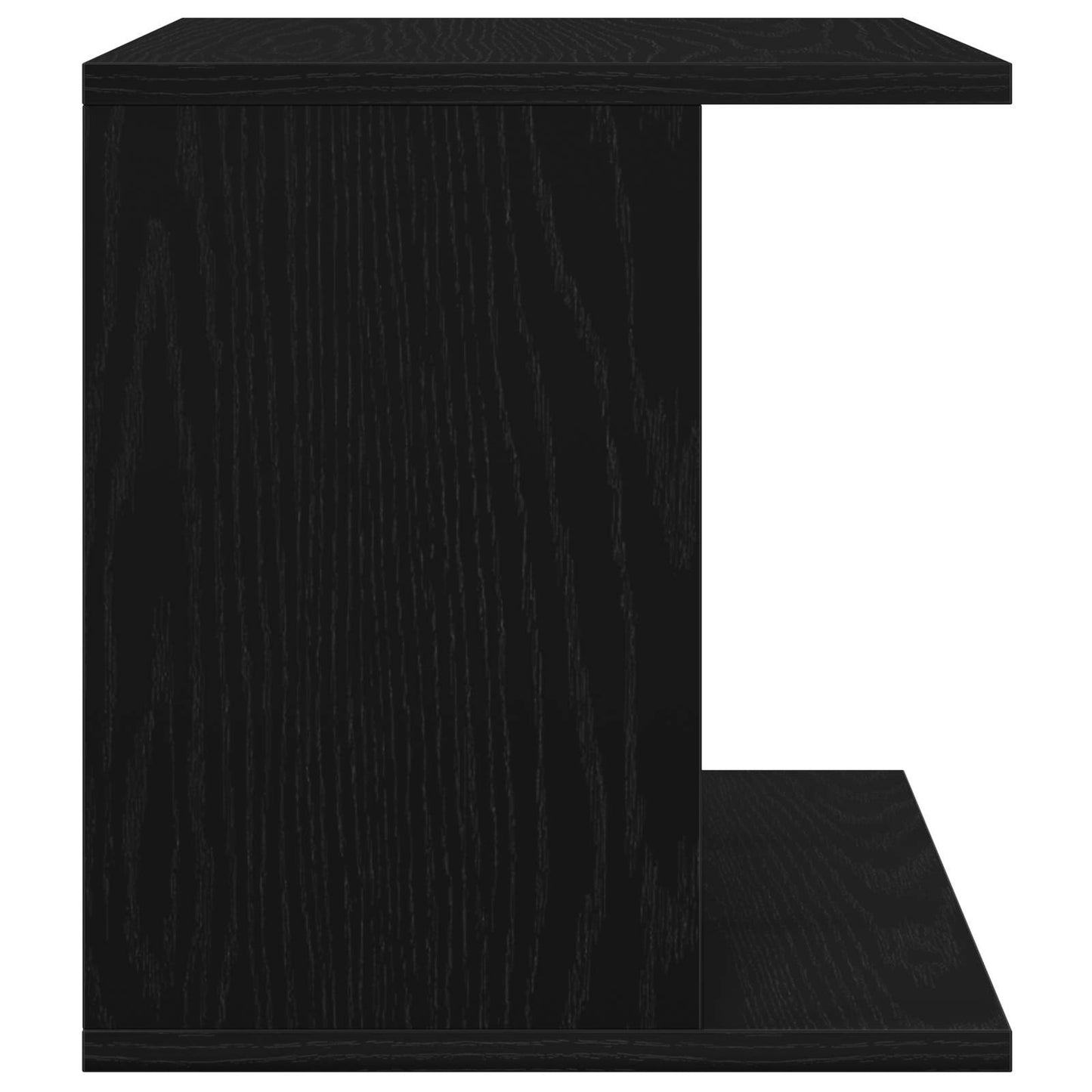 vidaXL Vinyl Record Storage Black Oak 42 x 33 x 36 cm Engineered Wood