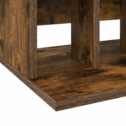 vidaXL Vinyl Record Storage Smoked Oak 42 x 33 x 36 cm Engineered Wood