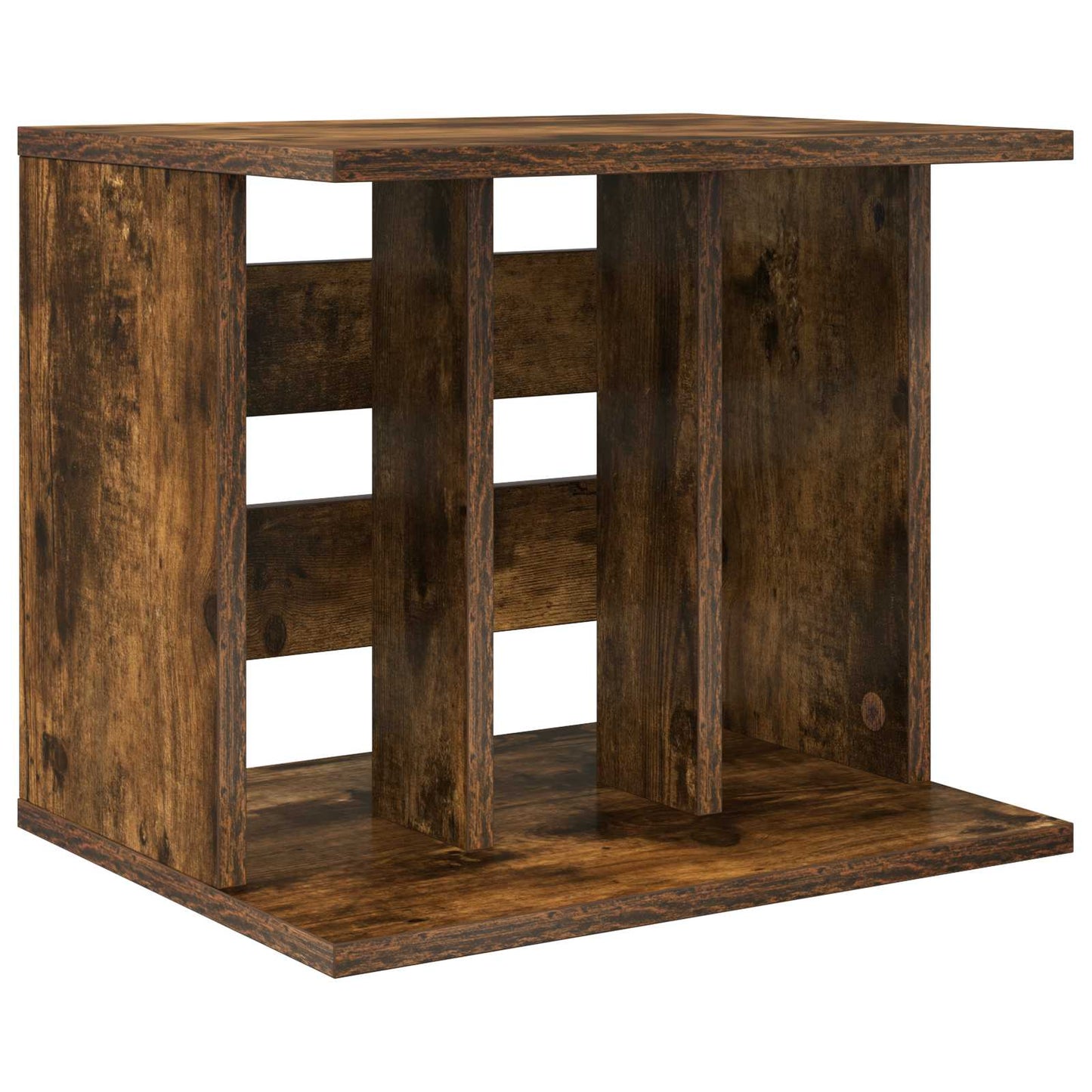 vidaXL Vinyl Record Storage Smoked Oak 42 x 33 x 36 cm Engineered Wood