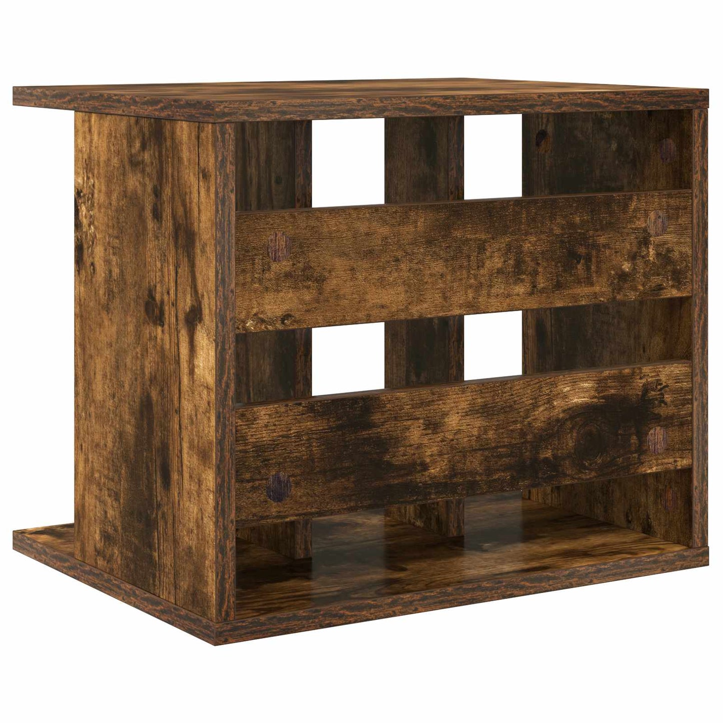 vidaXL Vinyl Record Storage Smoked Oak 42 x 33 x 36 cm Engineered Wood