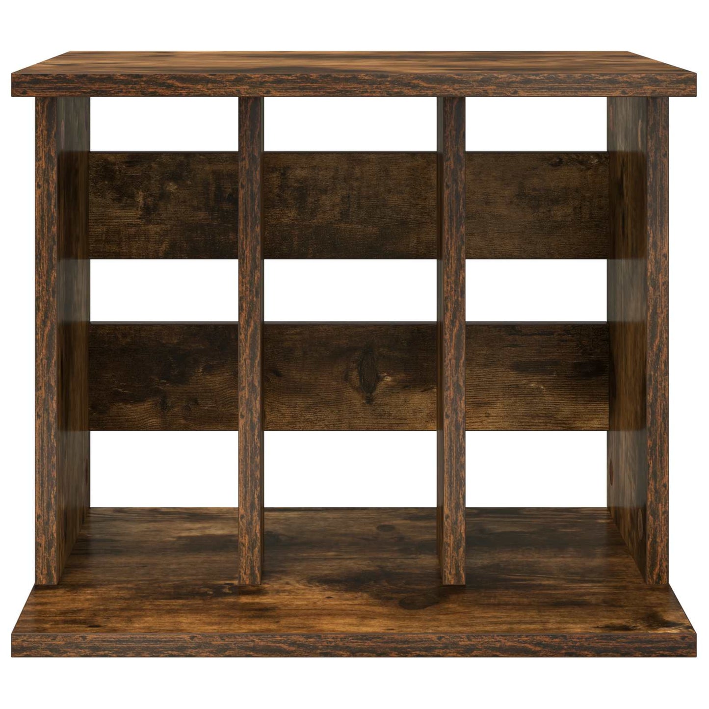 vidaXL Vinyl Record Storage Smoked Oak 42 x 33 x 36 cm Engineered Wood