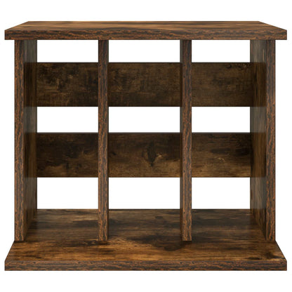 vidaXL Vinyl Record Storage Smoked Oak 42 x 33 x 36 cm Engineered Wood