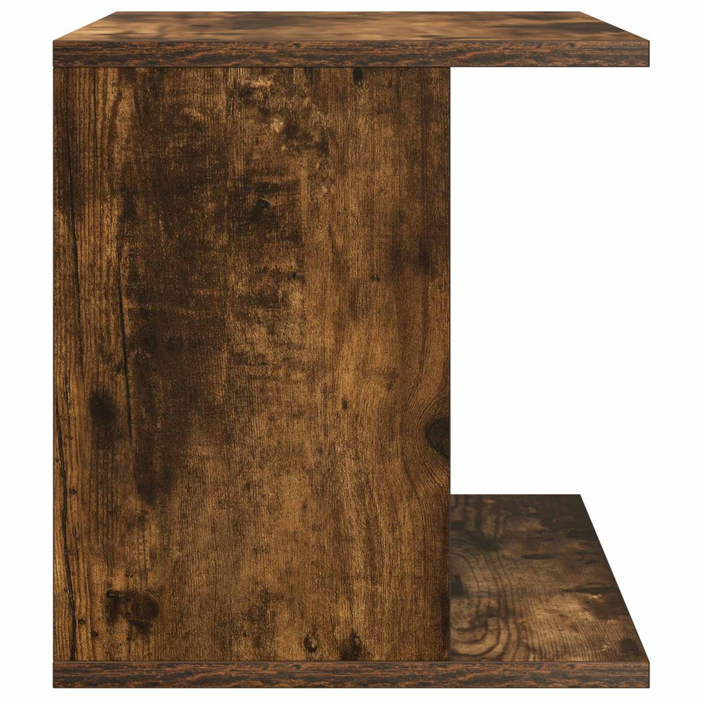 vidaXL Vinyl Record Storage Smoked Oak 42 x 33 x 36 cm Engineered Wood