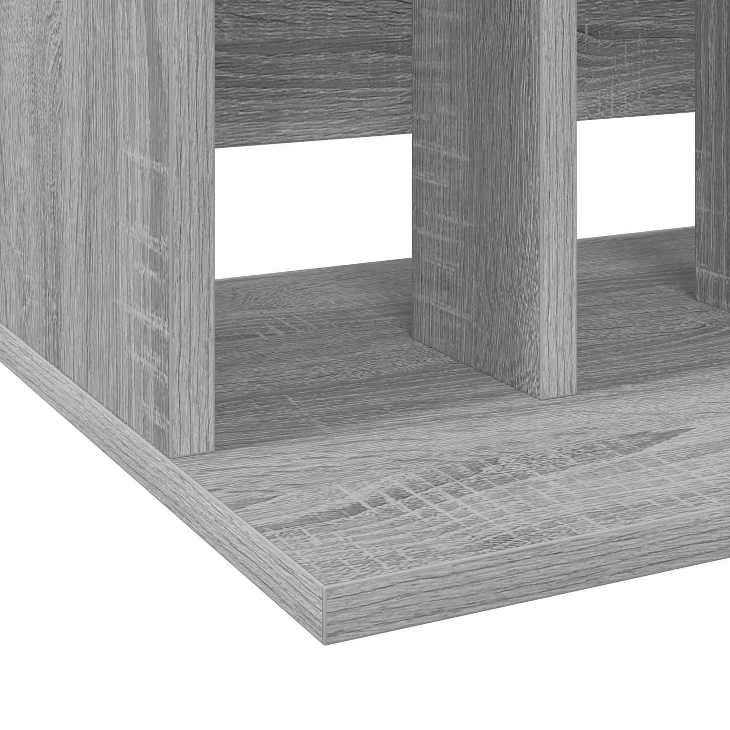 vidaXL Vinyl Record Storage Grey Sonoma 42 x 33 x 36 cm