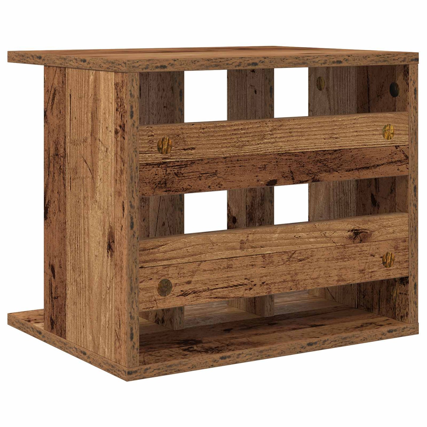 vidaXL Vinyl Record Storage Old Wood 42 x 33 x 36 cm Engineered Wood
