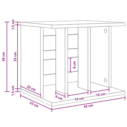 vidaXL Vinyl Record Storage Old Wood 42 x 33 x 36 cm Engineered Wood