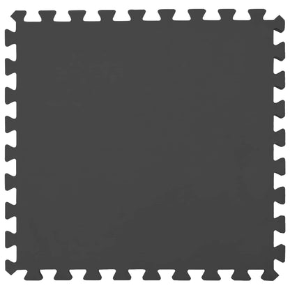 vidaXL Pool Ground Mat 16 pcs Ø 235 cm Round EVA Foam Black