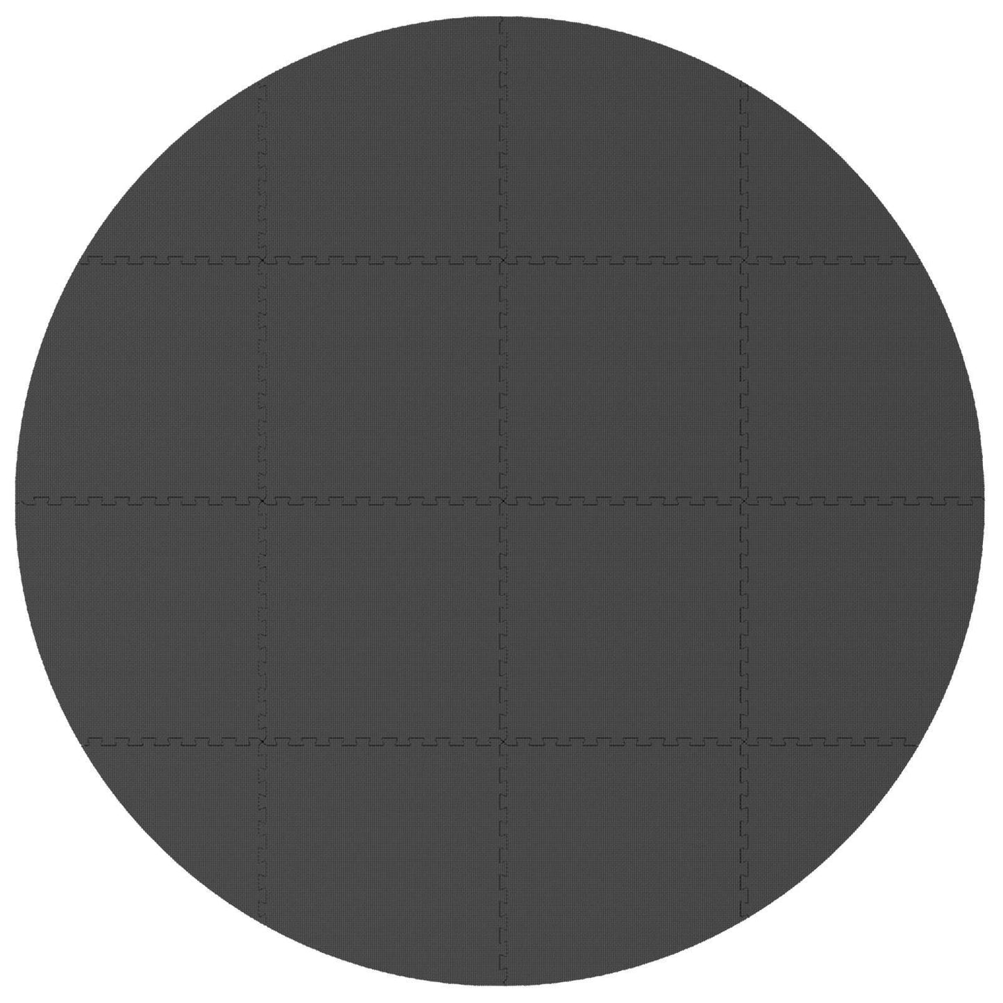 vidaXL Pool Ground Mat 16 pcs Ø 235 cm Round EVA Foam Black