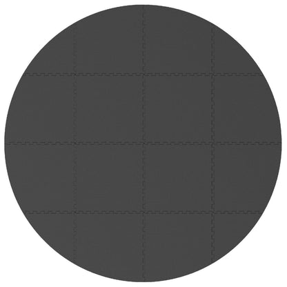 vidaXL Pool Ground Mat 16 pcs Ø 235 cm Round EVA Foam Black