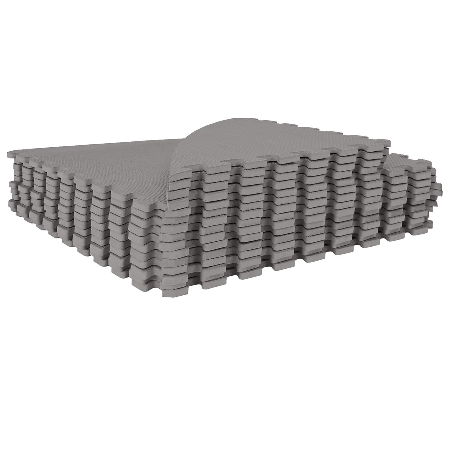 vidaXL Pool Ground Mat 16 pcs Ø 235 cm Round EVA Foam Grey