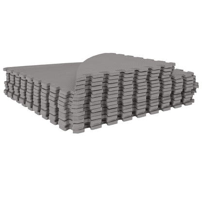 vidaXL Pool Ground Mat 16 pcs Ø 235 cm Round EVA Foam Grey