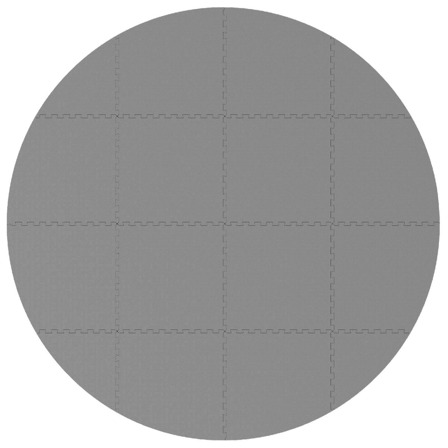vidaXL Pool Ground Mat 16 pcs Ø 235 cm Round EVA Foam Grey