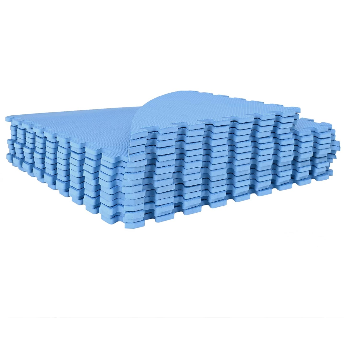vidaXL Pool Ground Mat 16 pcs Ø 235 cm Round EVA Foam Blue
