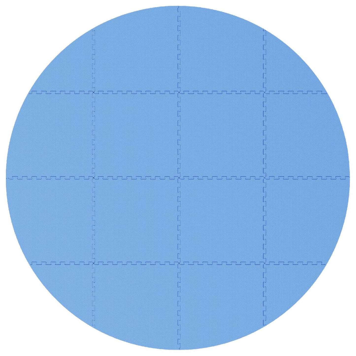 vidaXL Pool Ground Mat 16 pcs Ø 235 cm Round EVA Foam Blue
