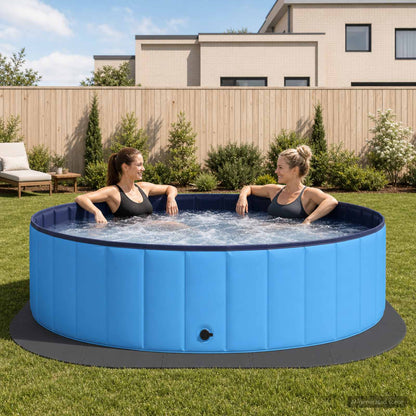 vidaXL Pool Ground Mat 25 pcs Ø 292 cm Round EVA Foam Black
