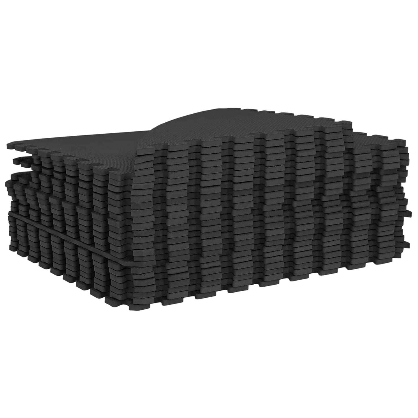vidaXL Pool Ground Mat 25 pcs Ø 292 cm Round EVA Foam Black