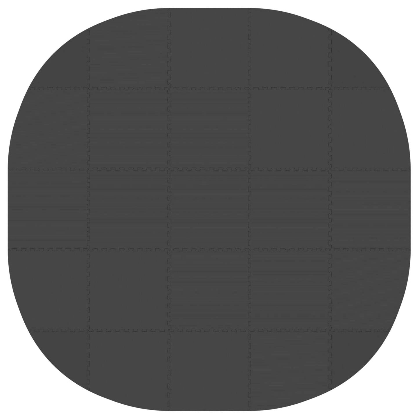 vidaXL Pool Ground Mat 25 pcs Ø 292 cm Round EVA Foam Black