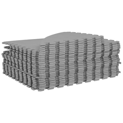 vidaXL Pool Ground Mat 25 pcs Ø 292 cm Round EVA Foam Grey