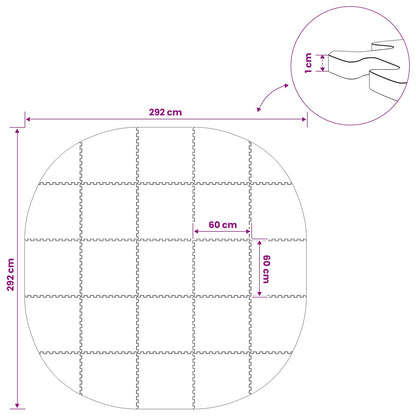 vidaXL Pool Ground Mat 25 pcs Ø 292 cm Round EVA Foam Blue