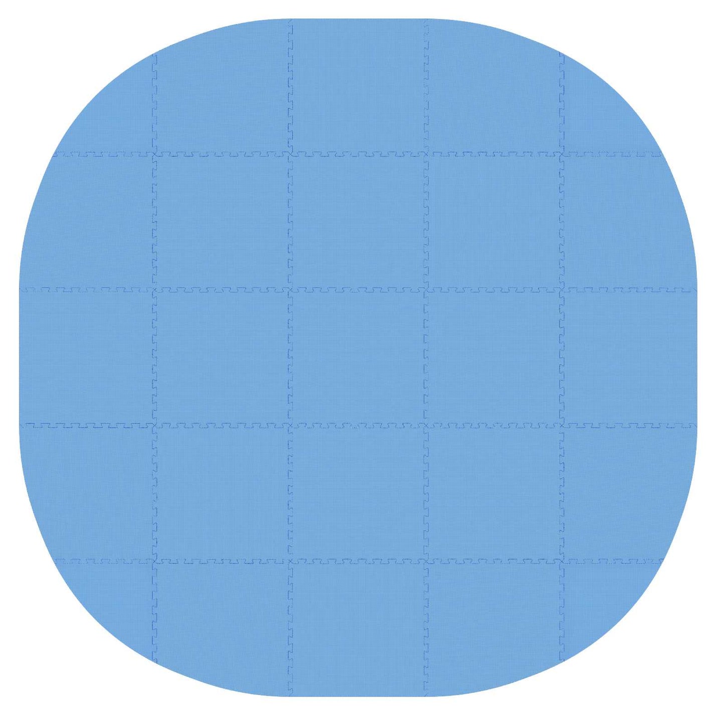 vidaXL Pool Ground Mat 25 pcs Ø 292 cm Round EVA Foam Blue