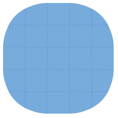 vidaXL Pool Ground Mat 25 pcs Ø 292 cm Round EVA Foam Blue