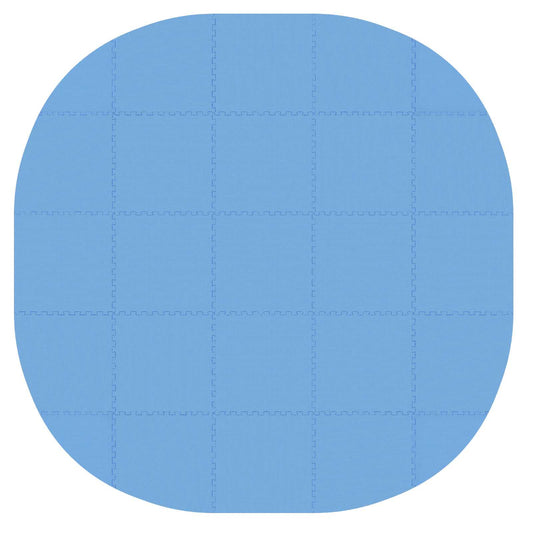 vidaXL Pool Ground Mat 25 pcs Ø 292 cm Round EVA Foam Blue