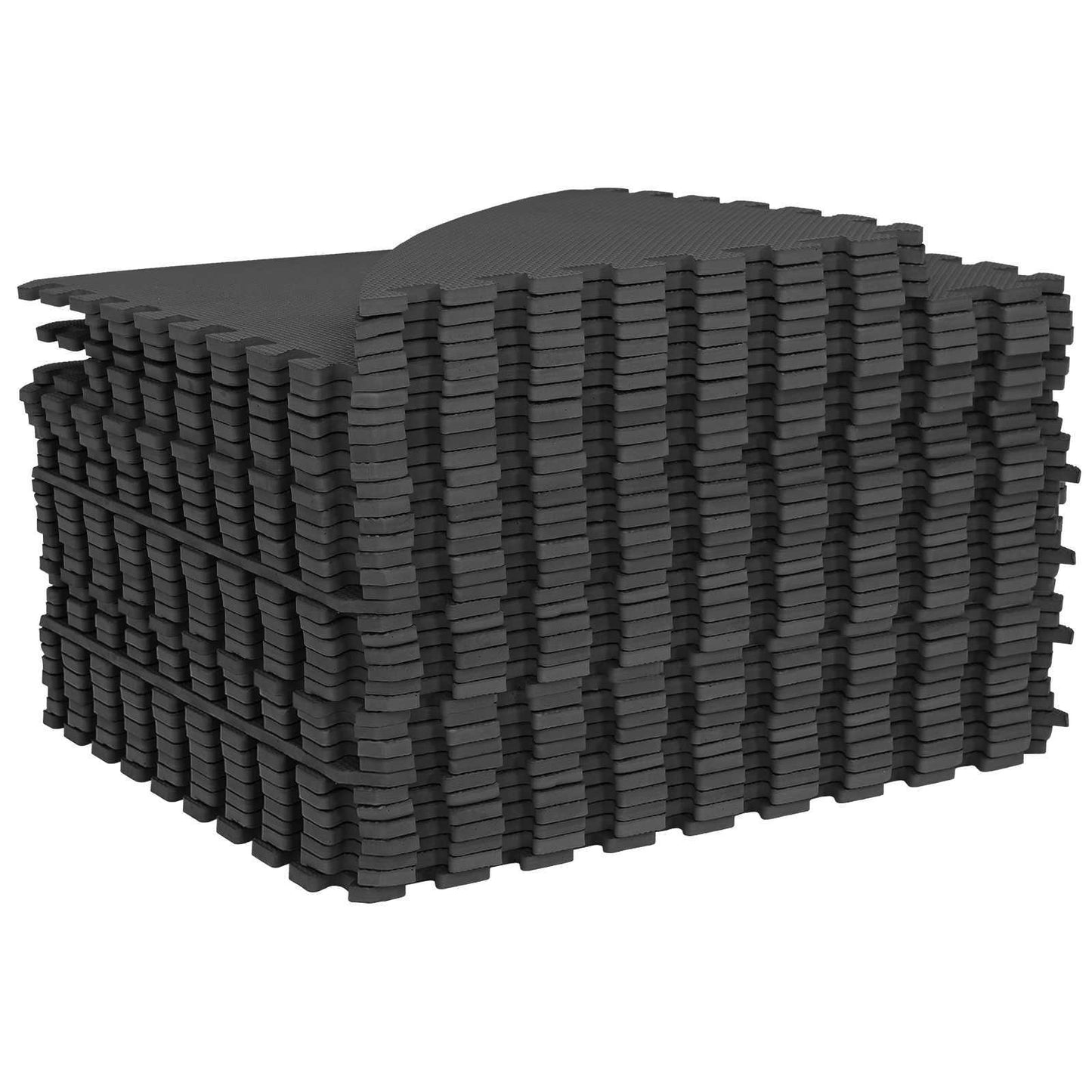 vidaXL Pool Ground Mat 36 pcs Ø 350 cm Round EVA Foam Black